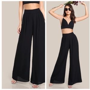 Pleated Palazzo Pants